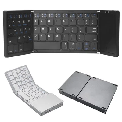 Multi-Device Faltbare Bluetooth Tastatur mit Touchpad für Android Windows iOS - Bild 1 von 4