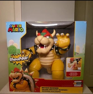 "Figura de acción Big Bad Bowser Super Mario 12"" ilumina sonidos Jakks Pacific nueva" - Imagen 1 de 4