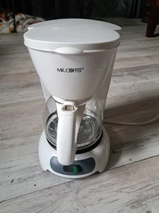 Mr. Coffee 4 Cup Coffee Maker White DR4 Simple Drip Brew with Glass Carafe Works - Picture 1 of 9