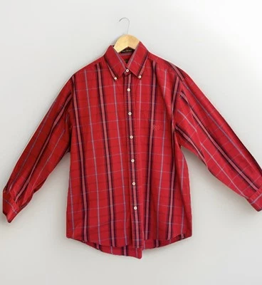 Camisa Alexander Julian Colores Para Hombre Mediana Roja A Cuadros Manga Larga Abotonada Foto 1 de 4