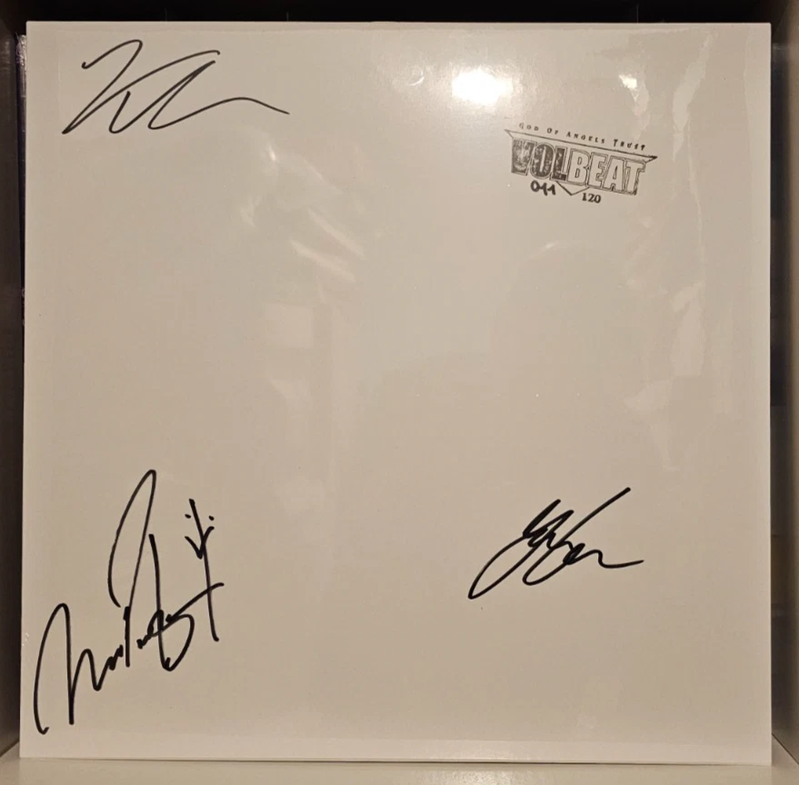 Volbeat - God of Angels Trust Limited Signed White Label Test Pressing Nr 11 new - Bild 1 von 4