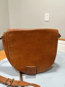 Borsa vintage Furla made in Italy vera pelle tracolla boho marrone. - Foto 1 di 12