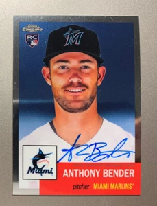 2022 Topps Chrome Platinum Anniversary ANTHONY BENDER RC Autograph Marlins Auto - Bild 1 von 2