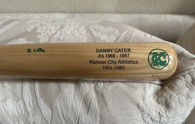 Danny Cater Oakland Kansas City KC A's Athletics Reunion Bat 34" Signed Auto 1/1 - Image 1 of 4