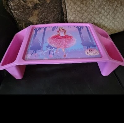 BARBIE Pink Computer Laptop Desk Sofa Lap Bed Tray Table - Image 1 of 4