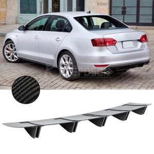 Carbon Fiber Rear Lip Bumper Diffuser Shark 5Fins For Volkswagen Jetta 2005-2017 - Picture 1 of 11