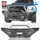 Textured E-Coating Front Bumper w/ Winch Plate & D-Ring for 05-11 Toyota Tacoma Jeep CJ7