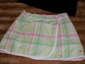 Tommy Hilfiger Pink Gingham Reversible Wrap Skirt - Picture 1 of 7