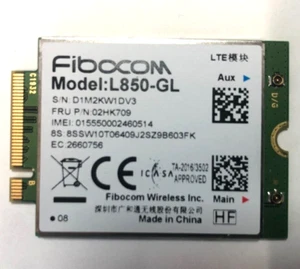 Lenovo ThinkPad Fibocom L850-GL CAT9 M.2 WWAN 4XC0R38452 02HK709 4G LTE Cellular - Picture 1 of 2