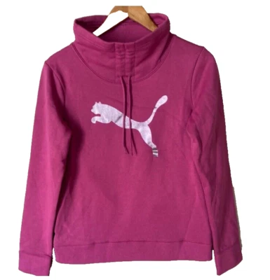 PUMA NWT Cinch Up Cat Fleece Lined Logo Hoodie Sweatshirt S - Image 1 of 4