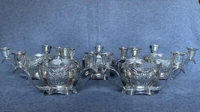 Godinger Vintage Século XX Barroco Banhado a Prata Vela e Sapo Peça Central - Imagem 1 de 3