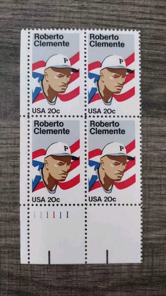 Roberto Clemente Stamps. Scott #2097 Roberto Clemente 20 Cent Stamps Pittsburgh  - Image 1 of 1