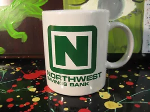 Northwest Savings Bank Pennsylvania promotional green on white coffee mug - Picture 1 of 3
