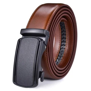 Luxury Men's Leather Belt Men Women Buckle Belt Waist Strap for Jeans Waistband - Picture 1 of 9