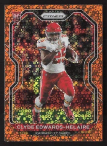 Tarjeta RC CLYDE EDWARDS-HELAIRE 2020 PANINI PRIZM NARANJA DISCO #328 KC Chiefs - Imagen 1 de 2