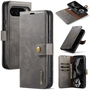 DG.MING Cowhide Leather Detachable 2 in 1 Wallet Case for Google Pixel 9 Pro XL - Picture 1 of 36