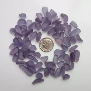 sea beach glass 20 small pieces purple lots bulk jewelry use - Picture 1 of 1