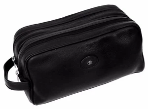 Kultur-Doppelbox GROß echt LEDER-Kulturtasche Kulturbeutel HANS KNIEBES GERMANY - Bild 1 von 1