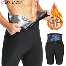 Men Workout Sauna Sweat Pants Hot Thermo High Waist Compression Shorts Shapers