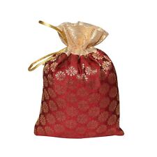 Favors Bag 50 Potli Gift Pouch Brocade Art Silk Drawstring Small Party Gift Bag