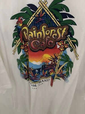 Rainforest Cafe MGM Grand Las Vegas White Short Sleeve  Adult XXL T-Shirt - Image 1 of 4