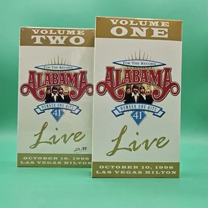 Alabama For The Record Number One Hits 41 Live Volume 1 & 2 VHS 1998 SET LOT - Picture 1 of 4