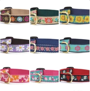 DOG COLLARS Floral by Up Country XS, S, M, L, XL, XXL Adjustable Made In USA - Picture 1 of 32