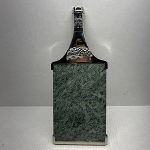 VTG Godinger Silver art Co. Silver Plated Wine Bottle & Marble Cheese Board - Picture 1 of 12