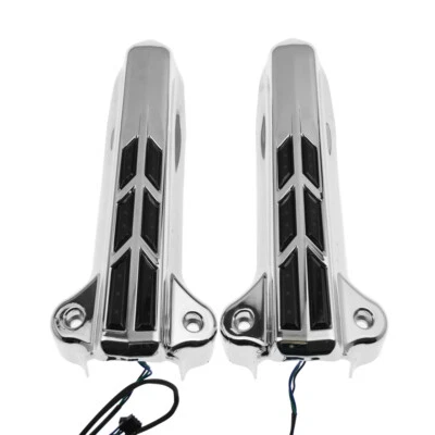 Front Lower Fork Leg Cover Red LED Light For Harley Touring Street Glide 14-23 - Imagem 1 de 4