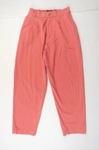 Big Bud Press Trousers Womens Small Pink Pants Pleated Baggy Relaxed Fit Ladies - Picture 1 of 14