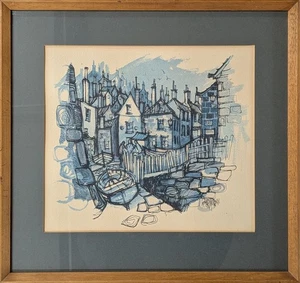 Roger Murray Mid Century Print Robin Hoods Bay - Picture 1 of 9