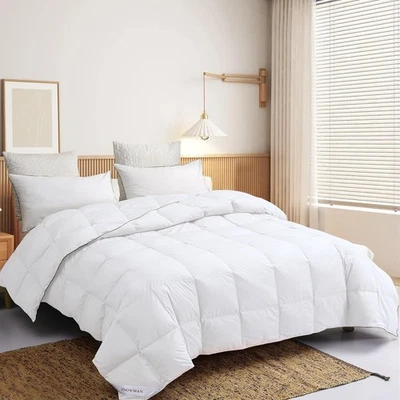 SNOWMAN Extra-Soft Down Blanket Twin, Lightweight Down Comforter with 8 Corne... - Image 1 of 4