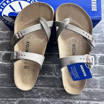 NEW Birkenstock Mayari Stone Birkibuc Cork Footbed Women's Sandals Wide 37-41 - Image 1 of 4