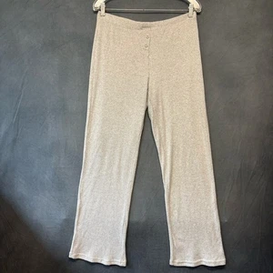 ShoSho Ribbed Knit Wide Leg Lounge Pants Gray Size L Yoga Athleisure Lounge Hike - Picture 1 of 8