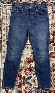 Mother The Stunner Ankle Fray Jeans Damen 30 Teaming Up Blau Denim Button Fly - Bild 1 von 15