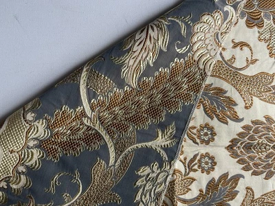 Vintage Decorators Walk Dragon Tail Brass  Fabric Remnant   24"x24" - Image 1 of 2