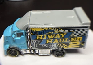 Hot Wheels Hiway Hauler 2 Truck 2012 Blue Chrome Box Van 1:64 Diecast lose - Bild 1 von 8