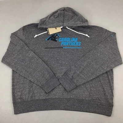 Suéter Carolina Panthers Mujer Extra Grande Gris Nike Dri Fit Pullover Capucha XL Foto 1 de 4