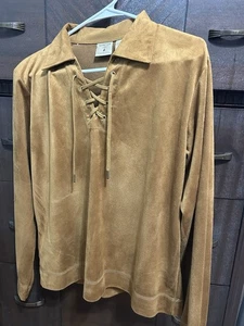 Mountain Lake Casuals Lace Up Long Sleeve Large Damen Shirt Western Cowgirl - Bild 1 von 8