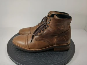 THURSDAY Stiefel Everyday Captain Cap Toe Schnürstiefel braun Leder Herren Größe 10,5 - Bild 1 von 8