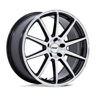 19x8,5 TSW TW004 Canard negro brillante con rueda frontal mecanizada 5x4,5 (35 mm) Foto 1 de 4
