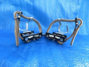 MKS RX-1 NJS Pedals + MKS AA M-size Clips + Toshi Toe Straps Free Shipping - Picture 1 of 5