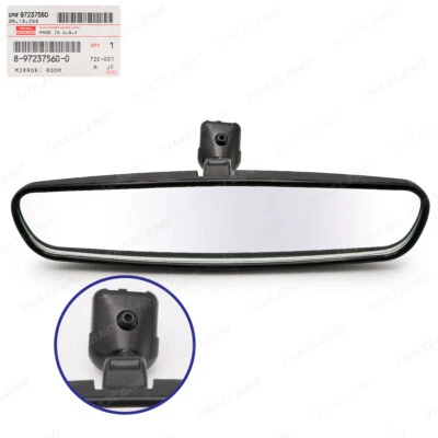 For Isuzu D-Max SLX Dmax TFR 2003 07 Interior Inside Rear View Mirror Black - Image 1 of 4