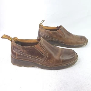 Zapatos sin cordones Dr Doc Martens de cuero marrón Air Wair Jethro para hombre talla 9 - Imagen 1 de 7