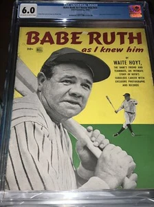 1948 Babe Ruth As I Knew Him By Waite Hoyt Comic Book 6.0 CGC Invest - Picture 1 of 7
