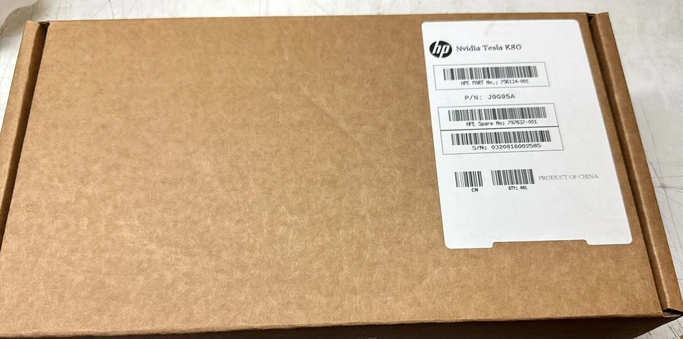 HP Nvidia Tesla K80 24GB GPU GDDR5 PCIE Accelerator J0G95A 796124-001 797637-001 - Image 1 of 1