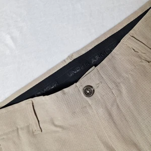 UNDER ARMOUR Show Down Vented Golf Pant Men Sz 34x32 Beige Performance Stretch - Picture 1 of 11