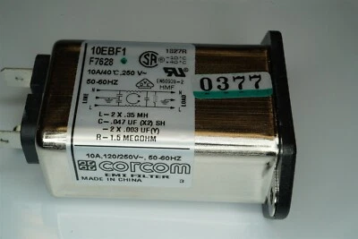 Corcom 10EBF1 Filtered IEC Power Entry Module, IEC C13, General Purpose, 10 A, 2 - Image 1 of 2