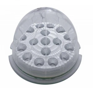 17 LED Watermelon Clear Reflector Cab Light - Amber LED/Clear Lens - Picture 1 of 2