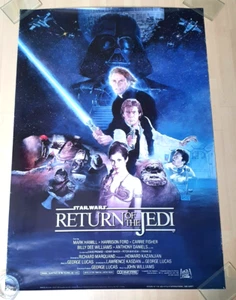 Vintage 1993 Star Wars Return Of The Jedi Movie Poster 1 Sheet International B - Imagen 1 de 3